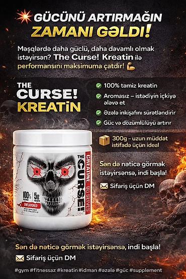 İdman qidaları: 🇺🇸Amerika istehsalı! The Curse! Kreatin – performansını maksimuma — 1