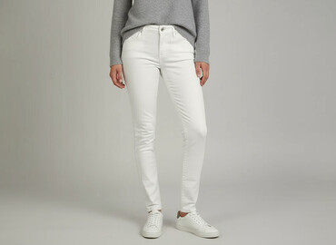jeansy ze średnim stanem stradivarius: Denim, Джинси жіночі, розмір M