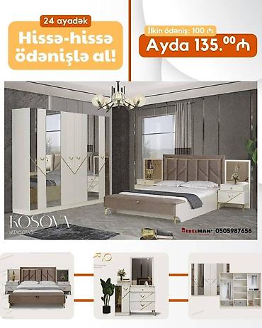 ay: Yeni yataq dəstləri KREDİTLƏ Yeni model ecazkar yataq dəstləri tək — 5