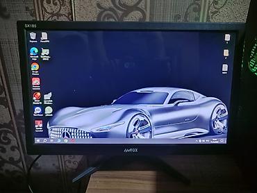 macbook pro adapter: Monitor A-Fox SX185 Monitor təzə kimidir Ölçü 18.5" HDMI və VGA — 1