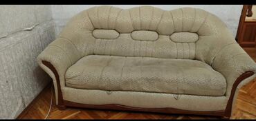 klasik mebeller: Б/у, Классический диван, 2 кресла, Без подьемного механизма, Раскладной