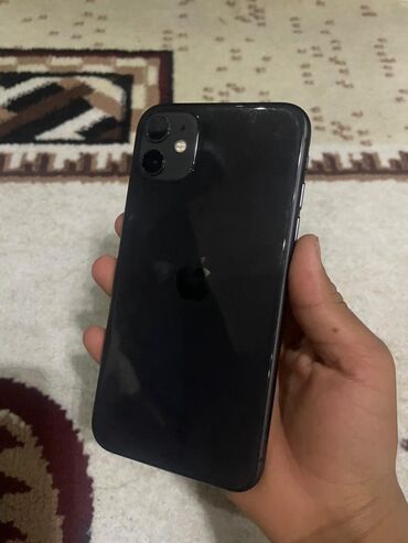 телефоны бу айфон: IPhone 11, Б/у, 64 ГБ, Black Titanium, Зарядное устройство, Защитное стекло, Чехол, 93 %