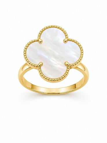 перламутр: Кольцо Van Cleef в жёлтом золоте с перламутром - Артикул: 35776 - — 2