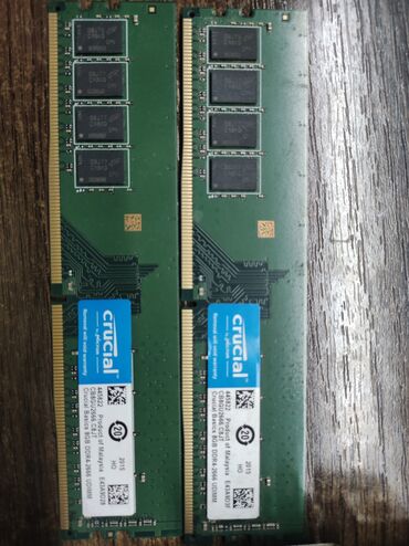 Оперативная память (RAM): Оперативная память, Б/у, Crucial, 16 ГБ, DDR4, 2666 МГц, Для ПК