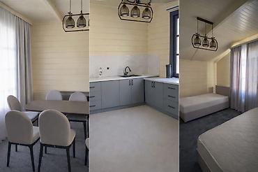 Продажа коттеджей и домов: Дом с отделкой и мебелью Планировка и метраж: - 1этаж: Кухня — 9