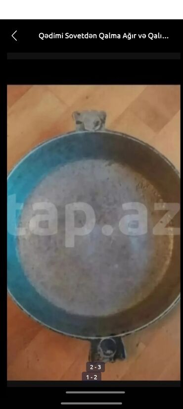 qadın vyetnamkaları: Qədimi Sovetdən Qalma böyük çuqun Ağır Qalın tava, bu tam ziyansız