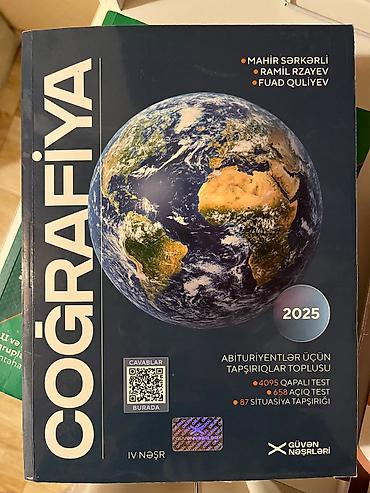 test kitabı: Coğrafiya testtapşırıq toplusu.Güvən nəşriyyatı.İçi yazılmayıb.Çox — 1