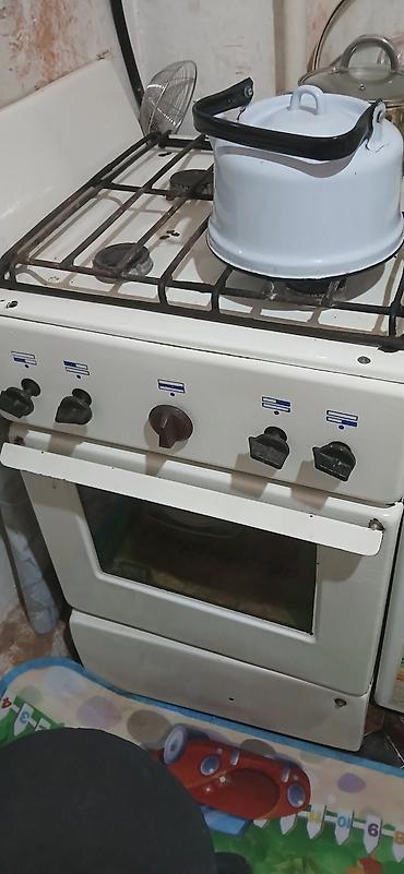 подовый печь: Газовая плита с духовкой, классическая белая. - 4 газовые конфорки с — 2