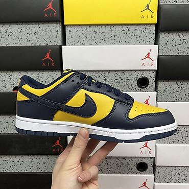 Кроссовки и спортивная обувь: Nike Dunk Low Retro “Midnight Navy/Varsity Maize” - Классическая — 9