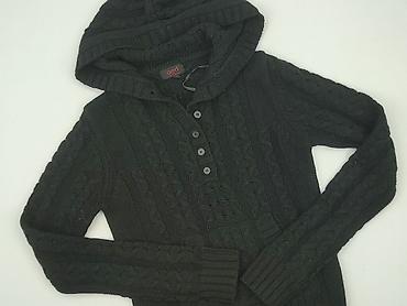 sweter czarny: Qed London, Bluza z kapturem damska, rozmiar M — 1