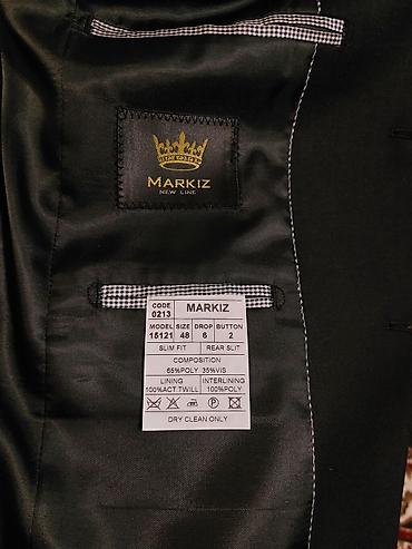 Kişi geyimləri: Kostyum, Demisezon, 4XL, rəng - Qara — 4