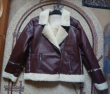 bunda na eng: Ženska pilotska jakna sa krznom (shearling stil) - Materijal: eko — 1