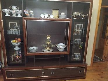 bufet: Zal üçün vitrin-dolab - Material: yüksək keyfiyyətli laminat/taxta — 1