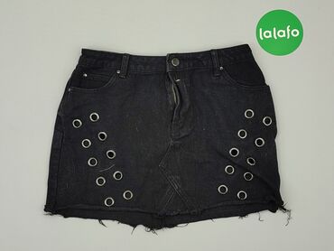spódnice jeansowe z przetarciami czarne: Spódnica, Boohoo, L, stan - Dobry
