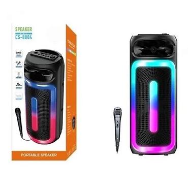 slikar tapi: Bluetooth karaoke zvučnik CS-8804 sa LED osvetljenjem i mikrofonom - — 2