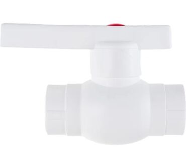 şfer: PP-R (polipropilen) küresel kran – düz tutacaqlı, tam keçişli model