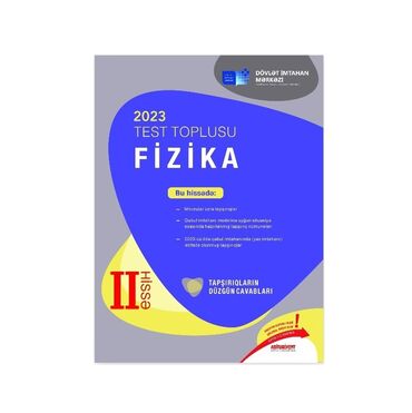 Kitablar, jurnallar, CD, DVD: Fizika test toplusu 2023 2-ci hissə. Kitab yenidir. 1-ci hissə də var