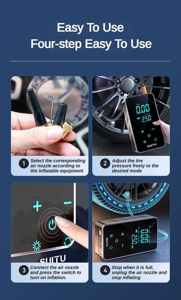Avtomobil kompressorları və nasosları: Çox mükəmməl Sensor model Üzəri ekran qoruyucu LED SOS işıqları — 10