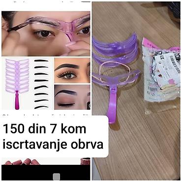 debeli markeri: Set šablona za iscrtavanje obrva – 7 komada - Plastični višekratni — 1