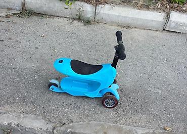 velo skuter: Uşaq üçün 3 təkərli skuter – Micro brendi - Rəng: mavi - Ön tərəfdə — 1