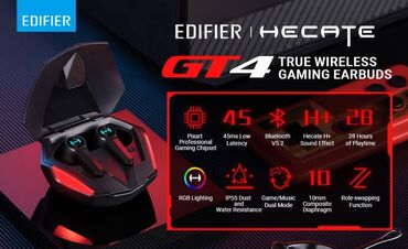 Qulaqcıqlar: Edifier GT4 True Wireless Gaming Qulaqlıqları – RGB ilə Ultra-Low — 2