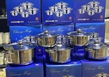 aeg pec: 08. Komplet posuđa "Chuang Hong" - 5 delova, nerđajući čelik, novo! — 1