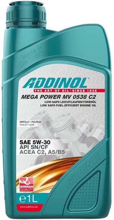 присадка в двигатель: ADDINOL Mega Power MV 0538 C2 — это топливосберегающее мотор­ное масло