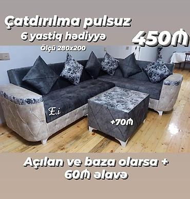 madeyra divanlar: Künc divan dəsti - Ölçü: 280 x 200 sm - Qiymət: 450₼ - Çatdırılma — 1