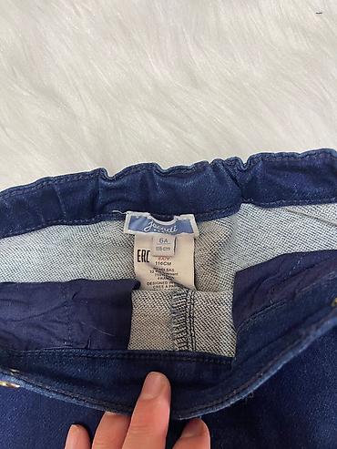 2 yaş: Jacadi uşaq şalvarı – tünd göy rəngdə, elastik denim material. - — 2