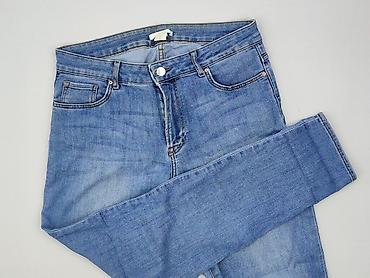 biale klapki hermes: H&M, Jeansy damskie, rozmiar L — 1
