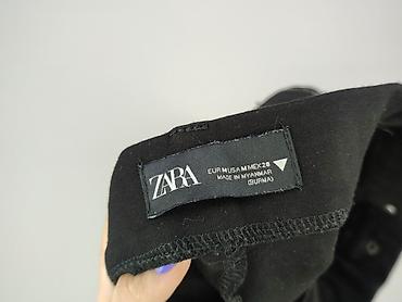 czarne cargo pull and bear: Zara, Spodnie materiałowe damskie, rozmiar M — 4