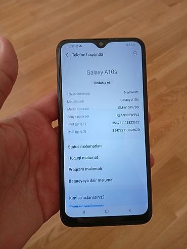 samaung a10s: Samsung Galaxy A10s, 32 GB, rəng - Qara, İki sim kartlı — 1