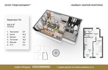 квартиры на ночь бишкек: Строится, Индивидуалка, 2 комнаты, 54 м²