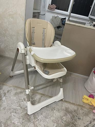 deri plas: Uşaq yemək stulu – Kidilo (bejevı rəng) - Rahat, yumşaq oturacaq və — 1