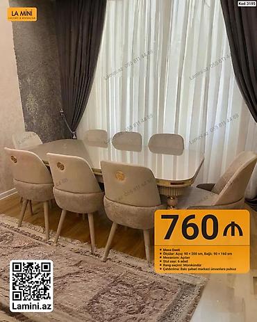 deyirmi masa: Məhsul: Masa dəsti (La Mini) - Qiymət: 760 ₼ - Kod: 3195 - Tərkib — 1