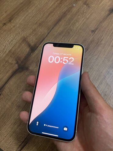 купить iphone xr 128gb: IPhone 12, Колдонулган, 128 ГБ, Ак, Каптама, 74 %