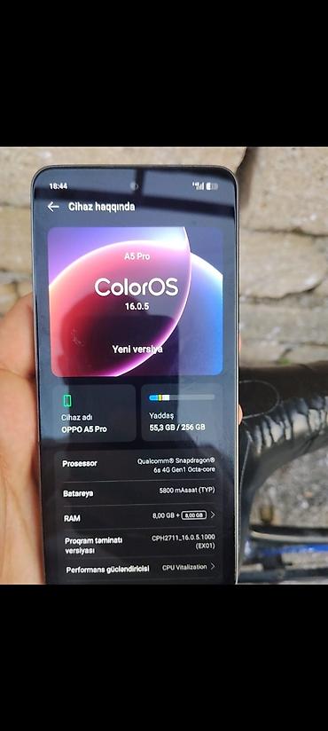 oppo find n5: Oppo A5 Pro, 256 GB, rəng - Qara, Sensor — 3