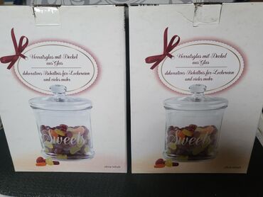 Ostalo posuđe: Bombonijera nova veca,staklena Nemacka. Nova,sve na njoj odsjaj od — 3