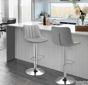 Stolice: Nove moderne barske stolice Hromirana baza, postolje sa gasnim liftom — 10