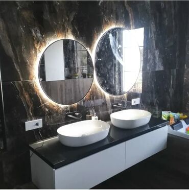 Sifarişlə qonaq dəstləri: Hamam mebeləri Moydadırlar dolablar led işığlı güzgülər duş kabinələr — 17
