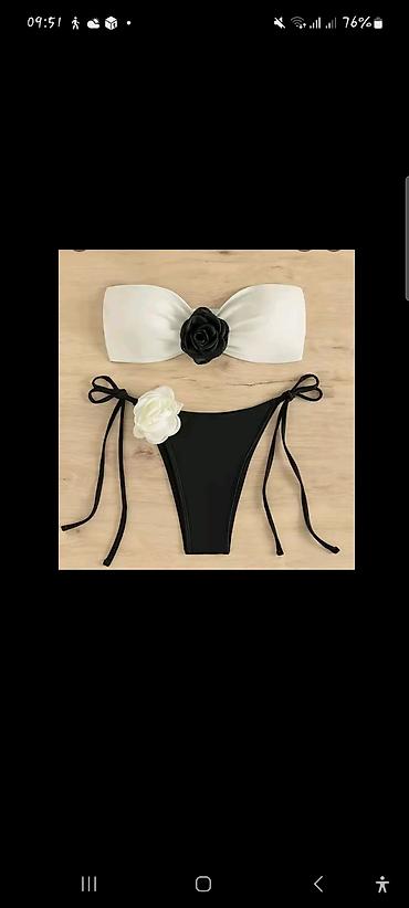 bustqalter: İki hissəli qadın bikini dəsti - Üst: Ağ rəngli, bant tipli strapless — 2