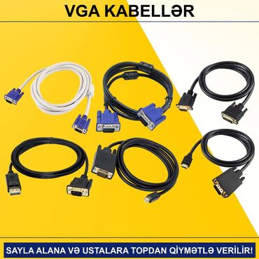 notebook alıram: VGA kabellər SAYLA ALANA VƏ USTALARA TOPDAN QİYMƏTLƏ VERİLİR! ⭐Display
