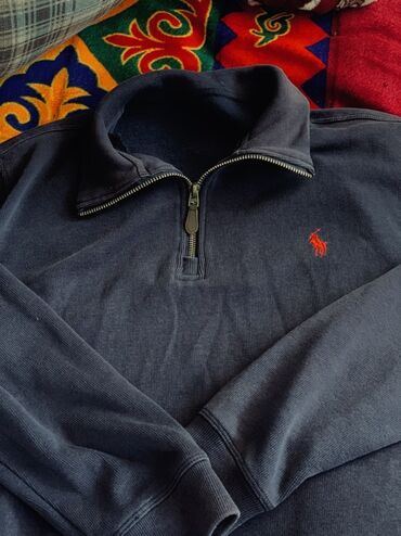зип худи оверсайз мужские: Мужская толстовка Polo Ralph Lauren темно-синего цвета с