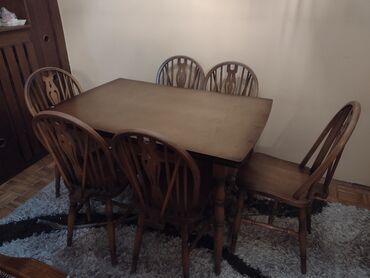 Setovi stolova i stolica: Drvo, Do 10 mesta, Upotrebljenо
