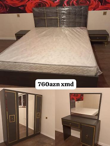 ev ucun mebel dolab: 1.Yataq otağı mebel dəsti Tərkibi: - İki nəfərlik çarpayı (başlıqla) — 1