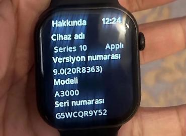 apple watch series 1: Apple Watch Series 10 (model A3000) - Rəng: Qara - Kəmər: silikon — 2
