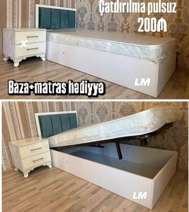 Divanlar: Yeni, Təknəfərlik çarpayı, Bazalı, Matras ilə, Siyirməsiz