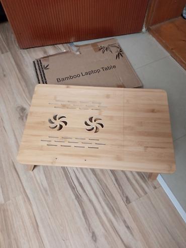 Stolovi: Bambus stočić za laptop - Materijal: prirodni bambus - Gornja ploča — 1