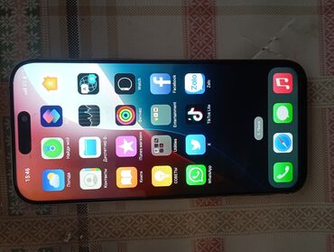 а 10 с: IPhone 16 Pro Max, Б/у, 1 ТБ, Серебристый, Зарядное устройство, Коробка, 100 %