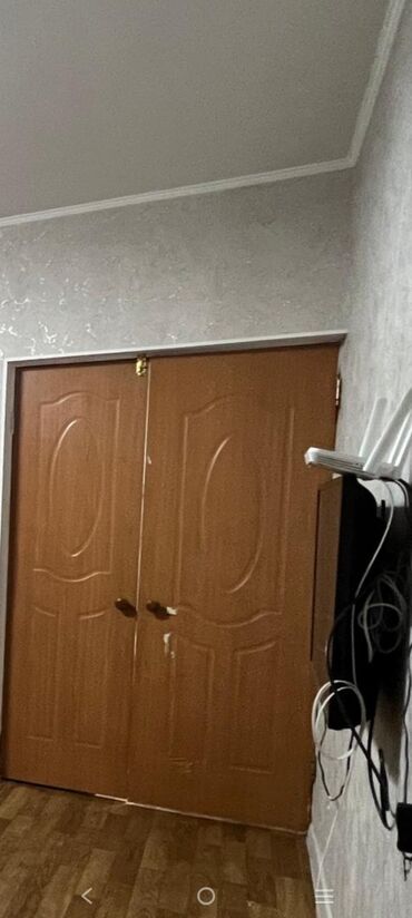 деревянная дверь: Ички эшик айнек менен, МДФ, Эки капкалуу, түсү - Күрөң